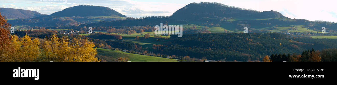 Panorama delle colline sopra Schwäbisch Gmünd Foto Stock