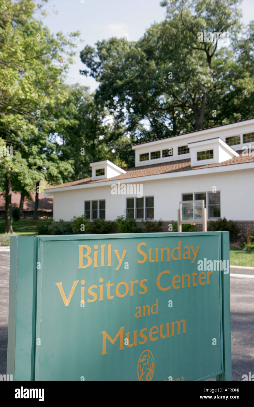 Indiana Kosciusko County, Winona Lake, Winona Lake Park, Billy Sunday Visitors Center & Museum, evangelist, IN070830009 Foto Stock