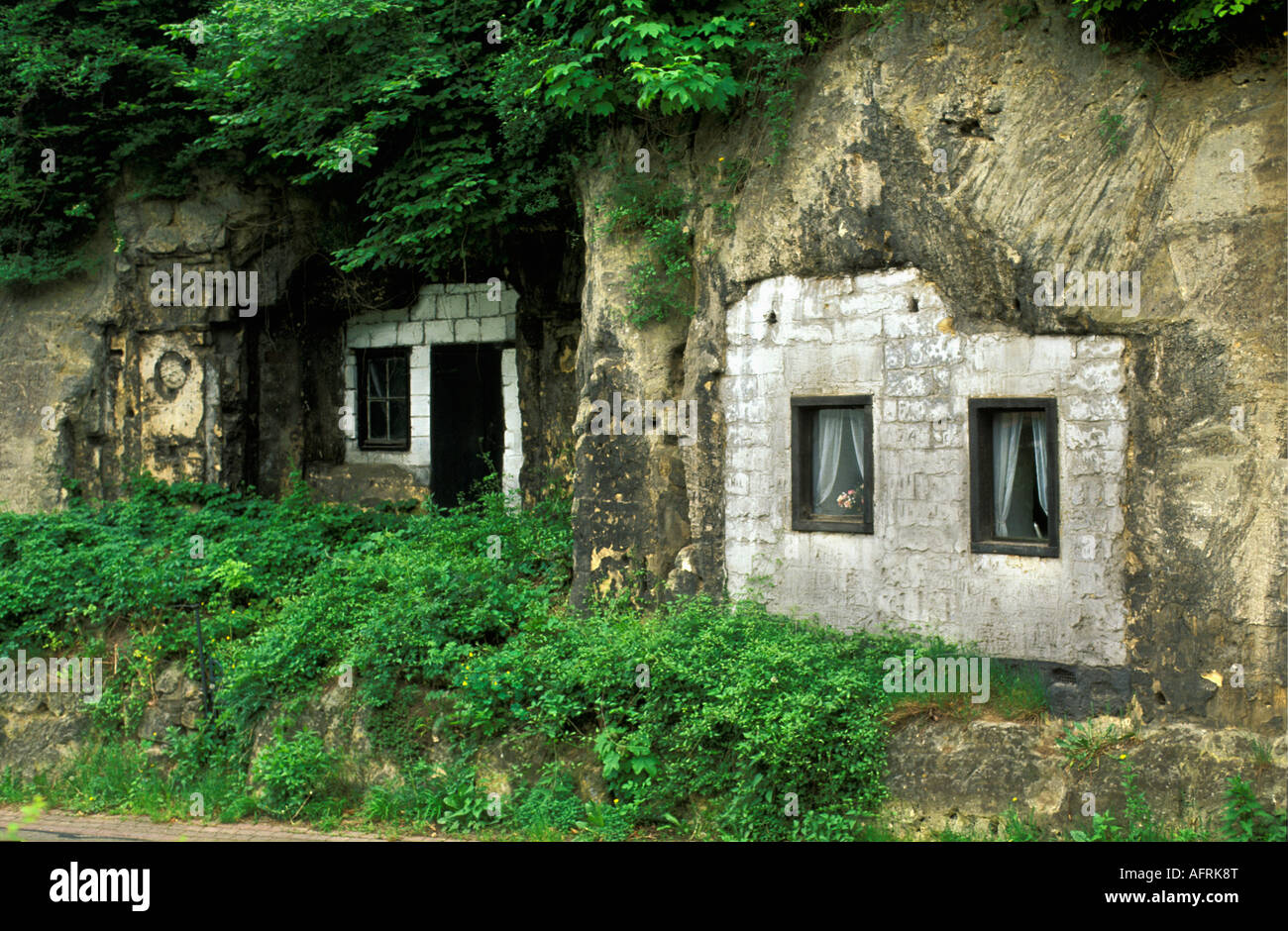 Paesi Bassi Valkenburg ex casa in rock Foto Stock