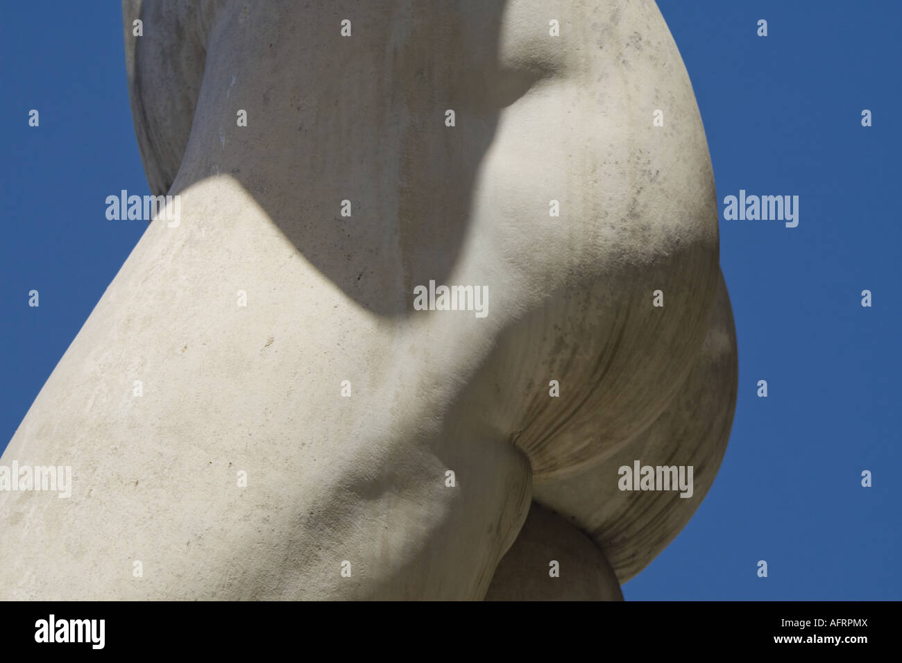Dettaglio di Michelangelo per il capolavoro del Rinascimento, la scultura di David, Firenze, Italia Foto Stock