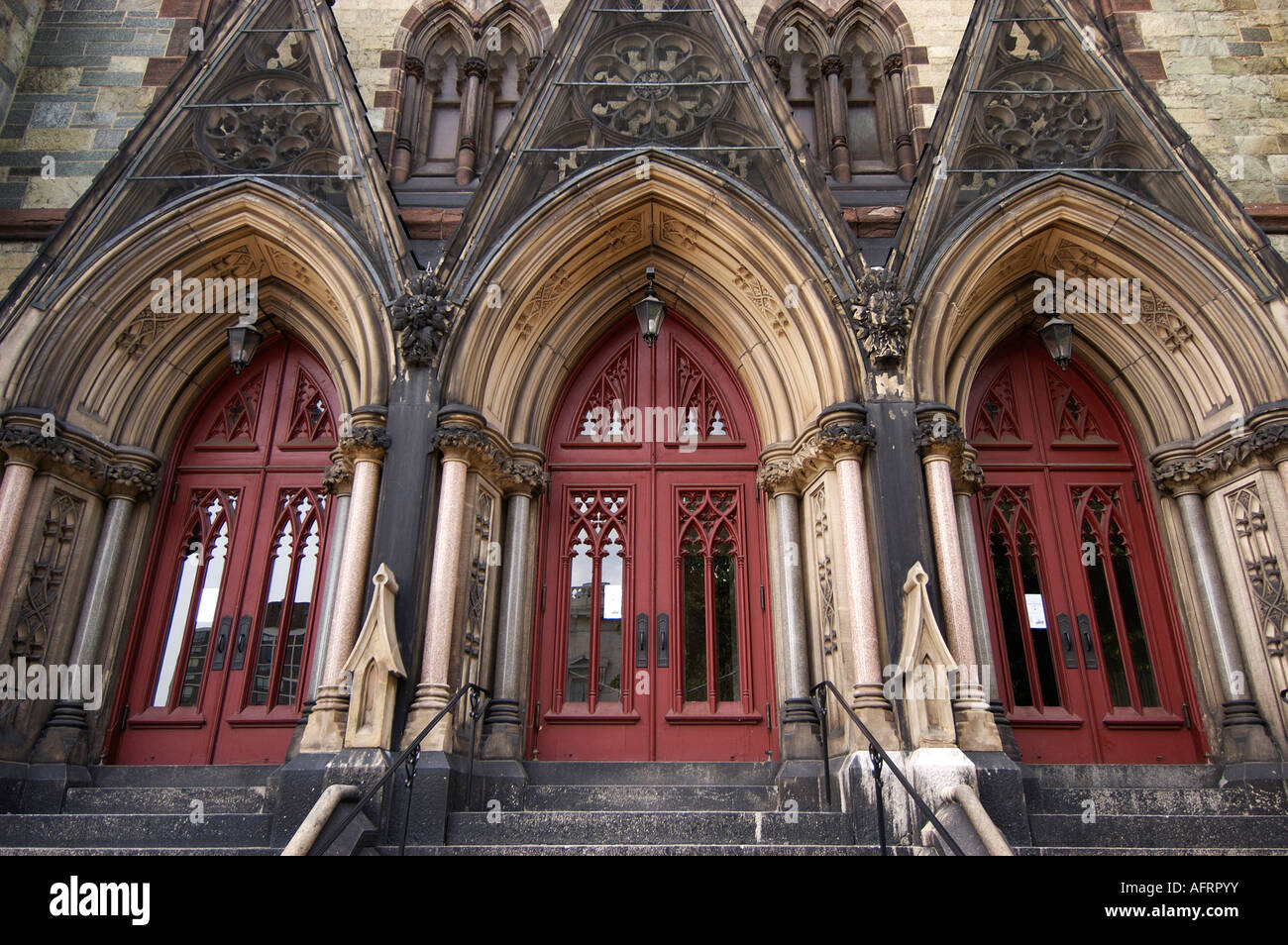 Tre porte del Regno Chiesa Metodista Mount Vernon Place Baltimore, Maryland USA Foto Stock