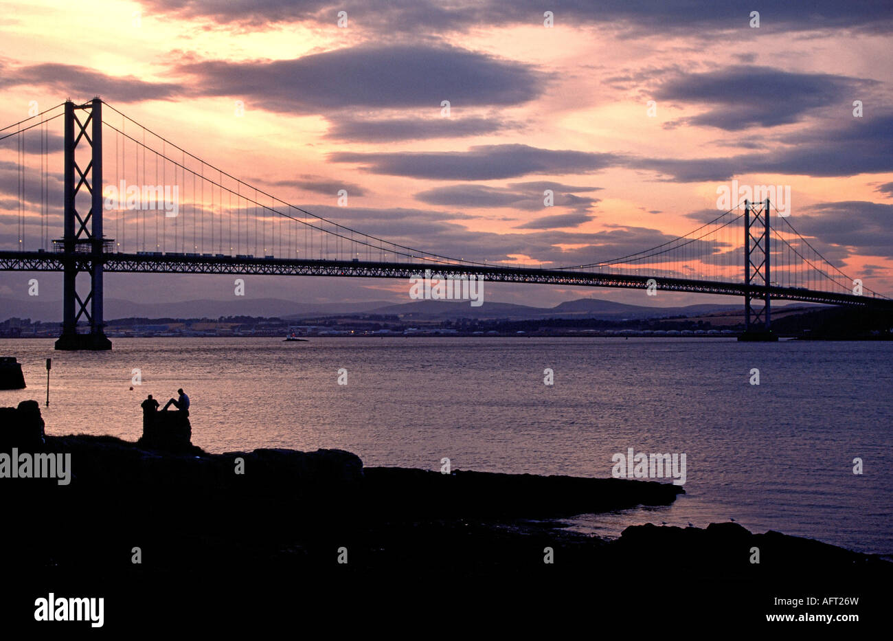 Il Forth Road Bridge in Scozia Edimburgo REGNO UNITO Foto Stock