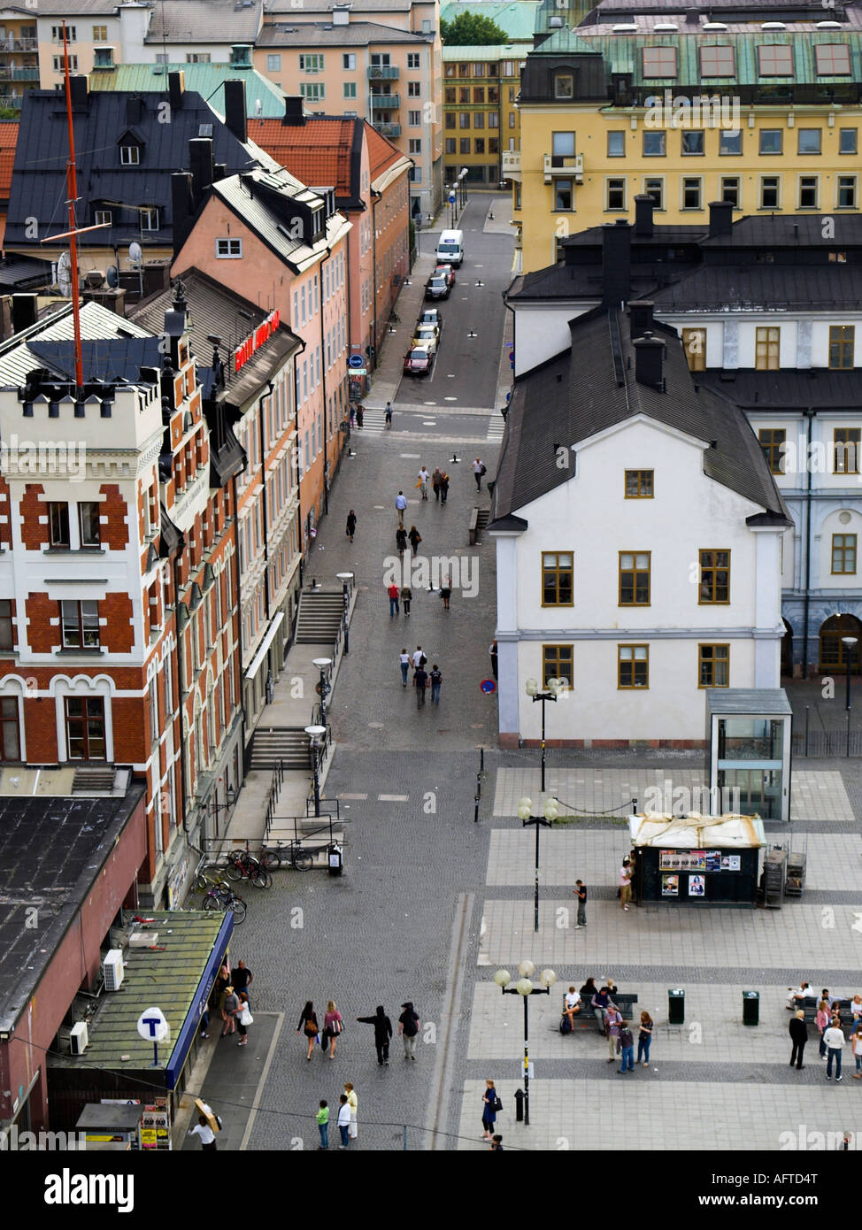 Slussen vista della zona, Stoccolma Foto Stock
