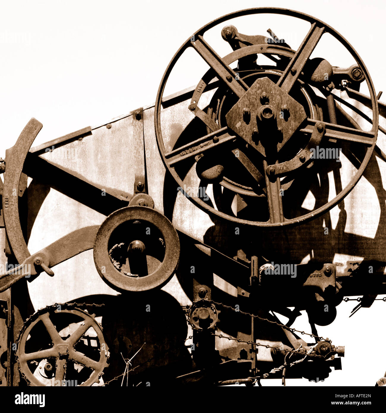 Ruote di filatura. Foto Stock