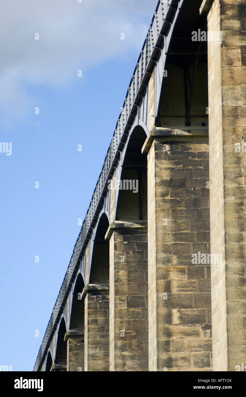 Acquedotto Pontcysyllte bridge llangollen canal costruito da Thomas Telford Froncysyllte Flintshire north Wales UK Foto Stock