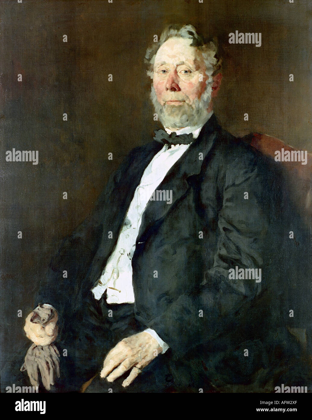 Belle arti, Leibl, Wilhelm Maria Hubertus (23.10.1844 - 4.12.1900), la pittura "Bildnis des Heinrich Pallenberg", 1871, olio su tela, Wallraf-Richartz-Museum di Colonia, artista del diritto d'autore non deve essere cancellata Foto Stock