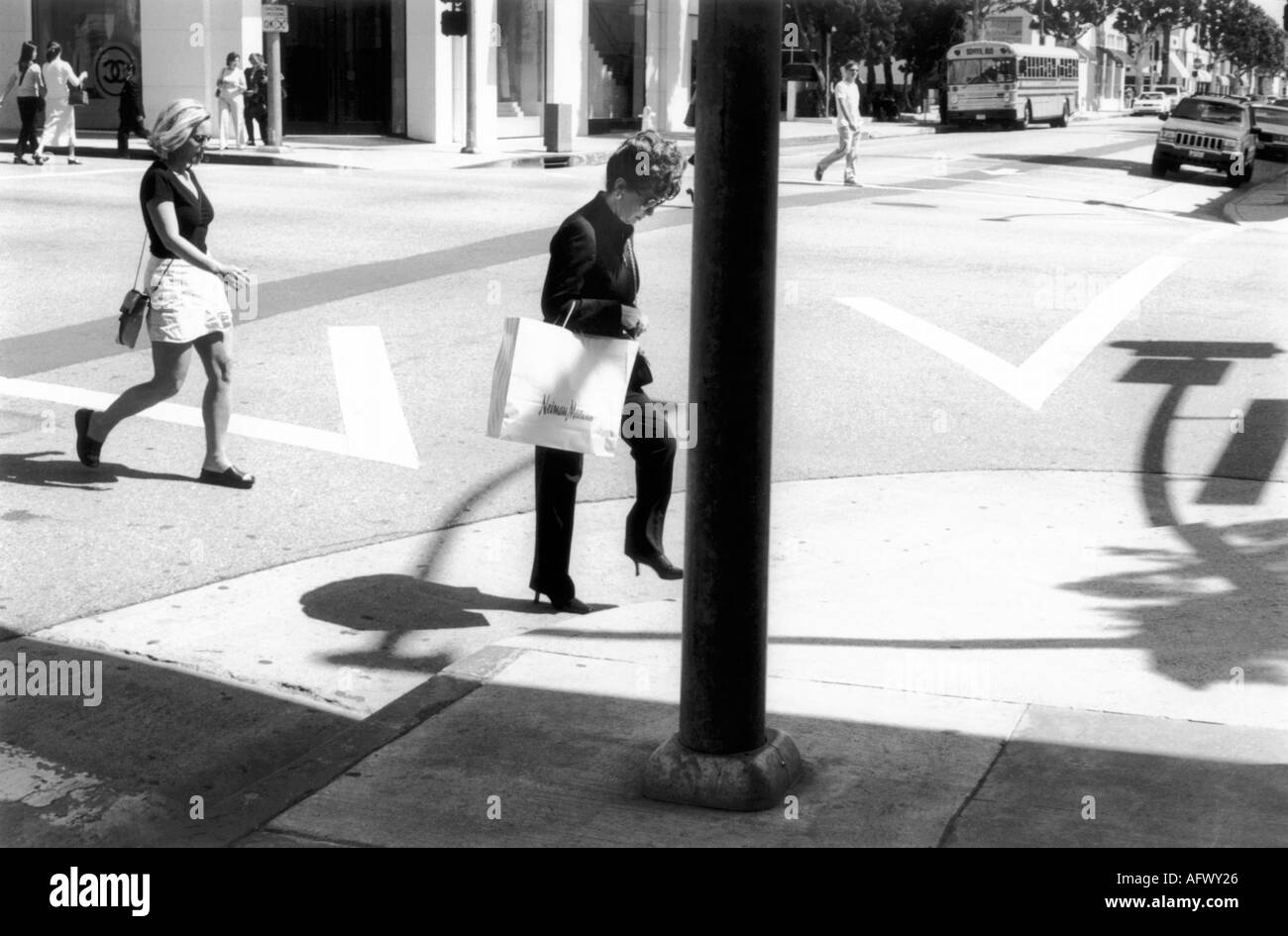 Beverly Hills California Street scene 2000s NOI HOMER SYKES Foto Stock