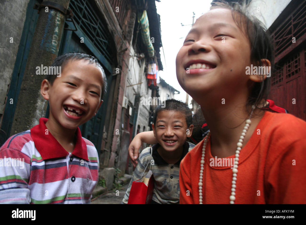 I bambini di Chongquing, Cina Foto Stock