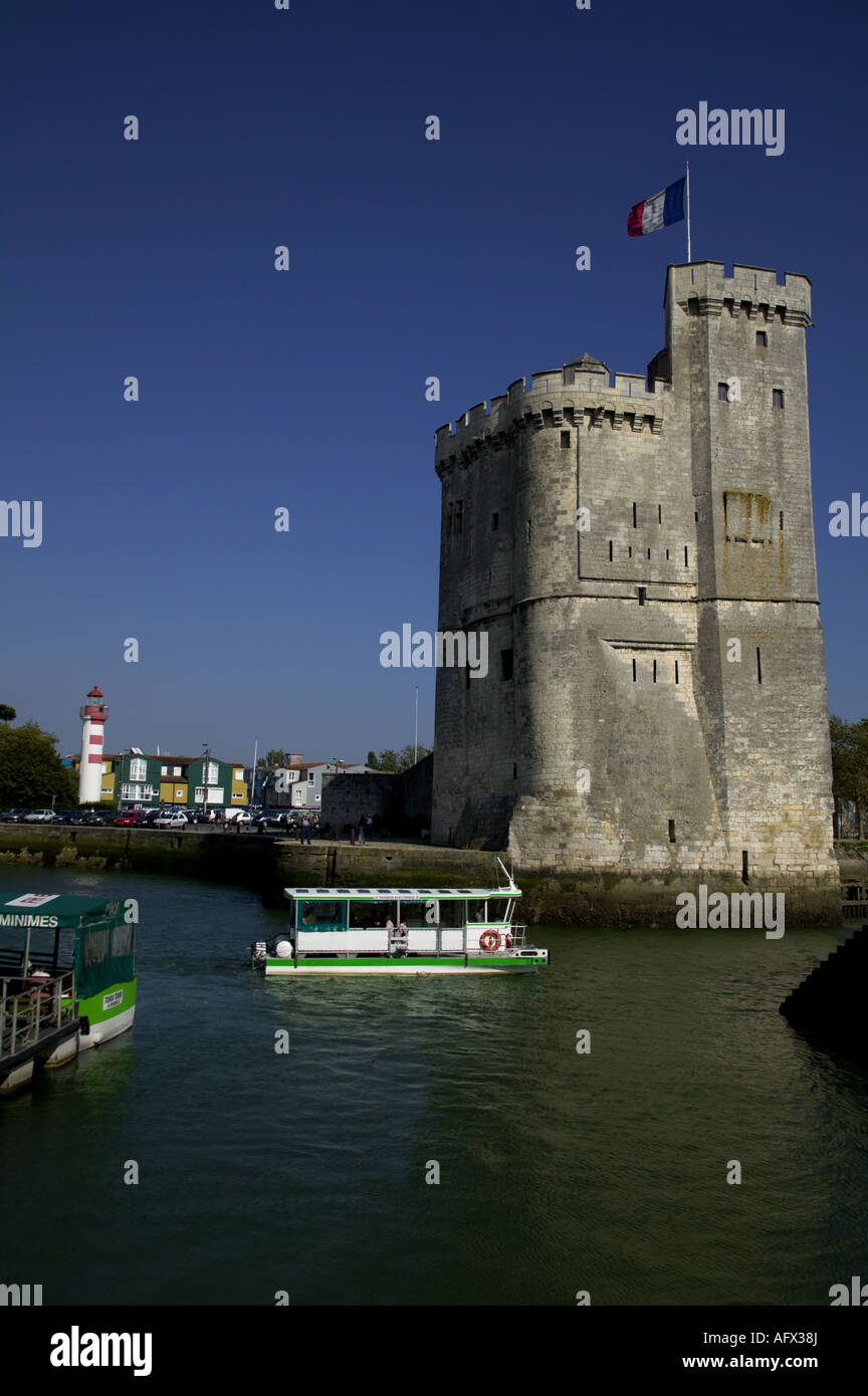 Tour St Nicolas, Saint Nicolas Tower Les Minimes porto di La Rochelle, Francia Foto Stock