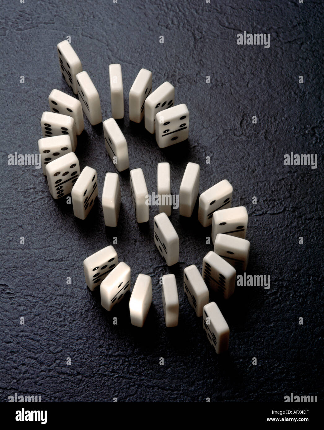 American dollar sign realizzato da Domino Foto Stock