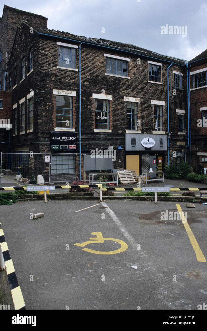 Sbriciolare Royal Doulton Factory di Nile Street Burslem Foto Stock