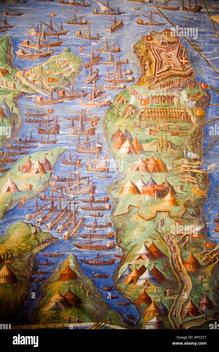 Museo del Vaticano Sala delle mappe da Ignazio Danti (1536-1586) il Vaticano Roma Italia Europa Foto Stock