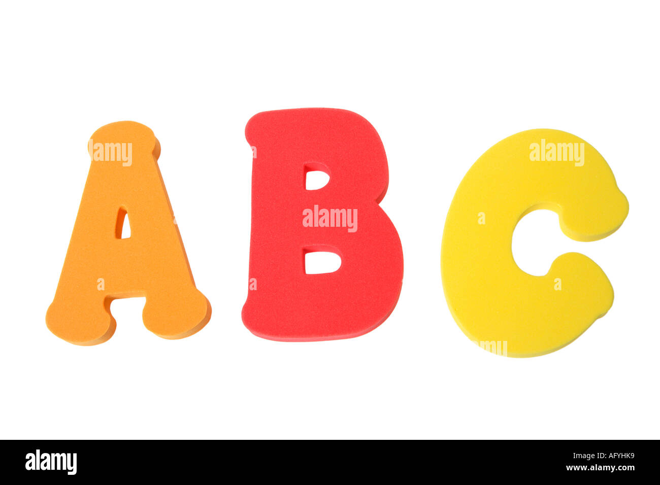 Lettere di ABC Foto Stock