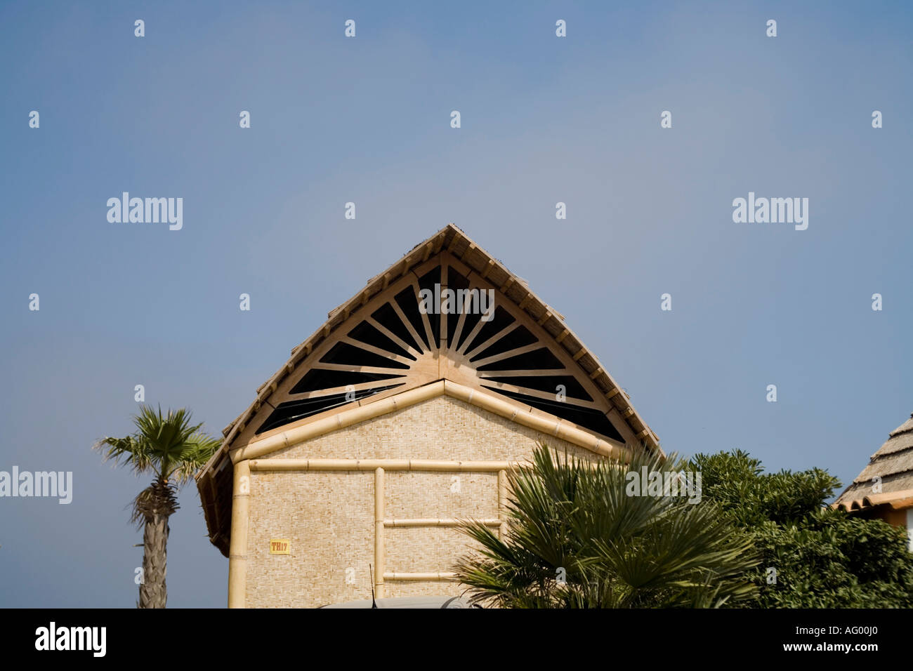 Village resort sulla Plage de Pampelonne, cote d'Azur, in Francia Foto Stock