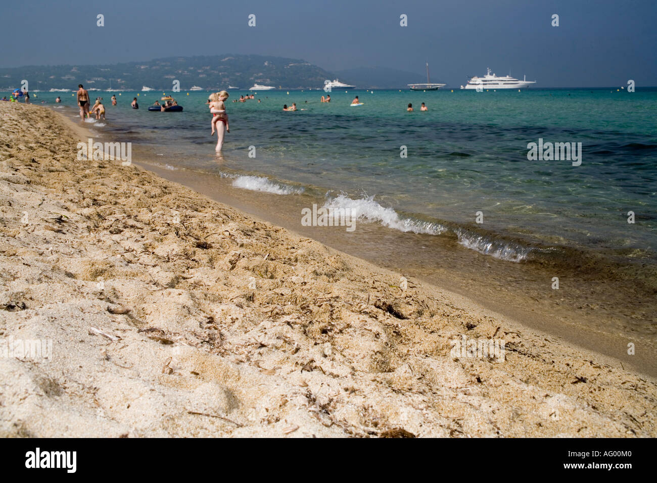 Plage de Pampelonne - St Tropez, Francia. Foto Stock