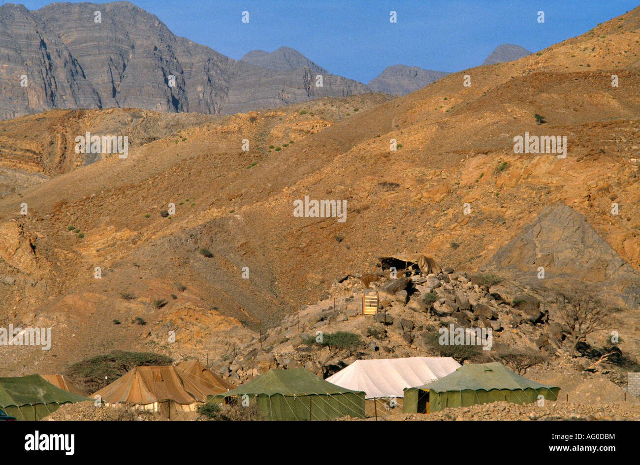 Dubai EMIRATI ARABI tenda beduina Foto Stock