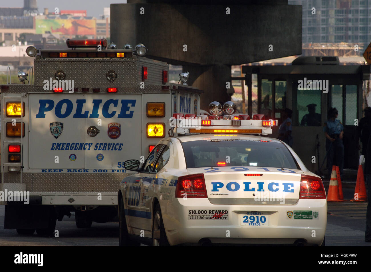 Veicoli di polizia di New York Foto Stock