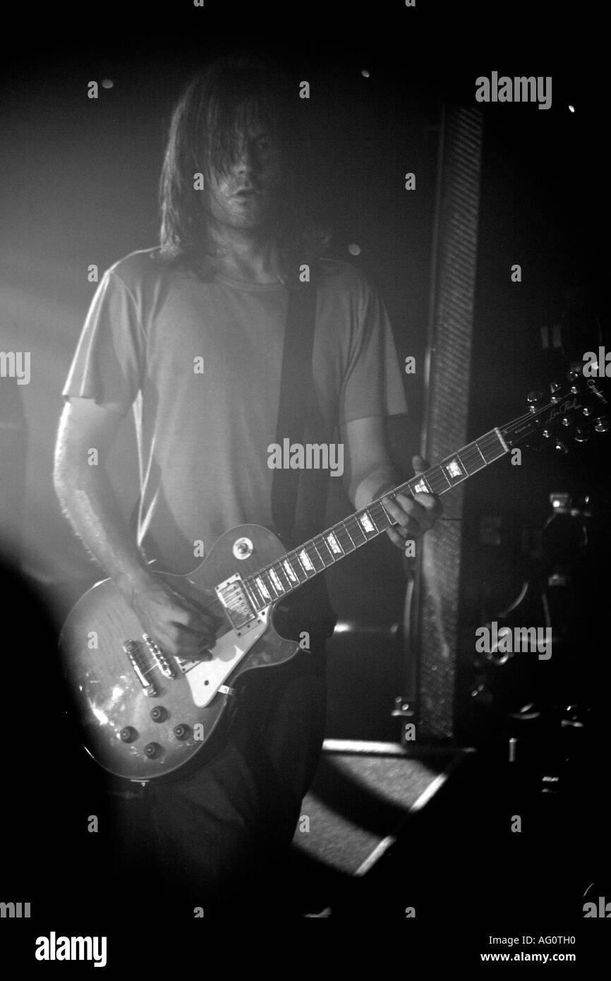 Chitarrista Rock a Guilfest Music Festival. Guildford Surrey, Inghilterra Foto Stock