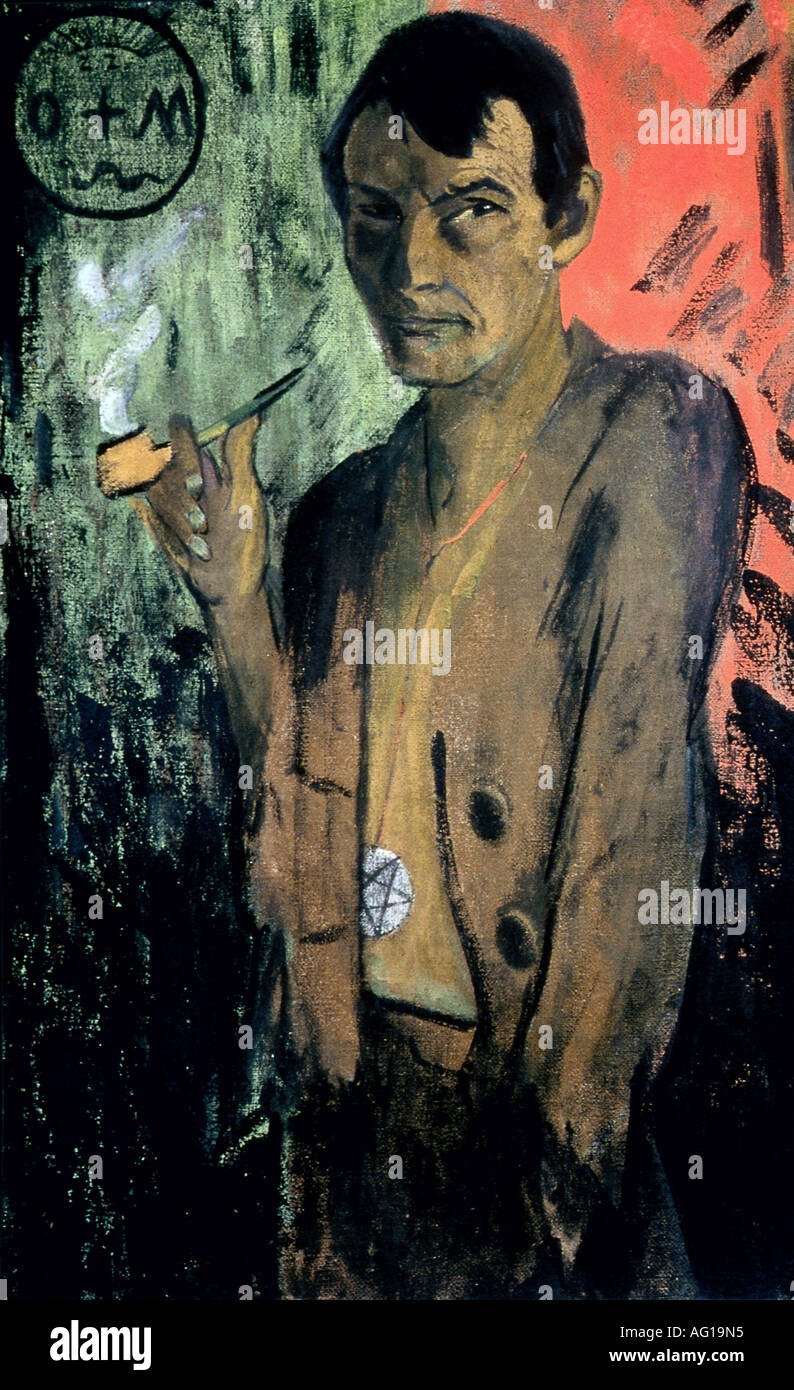 Belle arti, Mueller, Otto (1874 - 1930), 'Selbstbildnis , artista del diritto d'autore non deve essere cancellata Foto Stock
