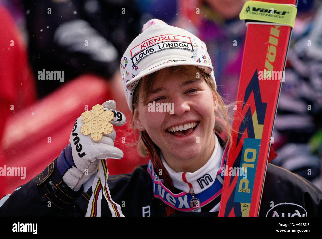 Seizinger, Katja, * 10.5.1972, atleta tedesco, Sci alpino, ritratto, campionato del mondo di sci, , Foto Stock