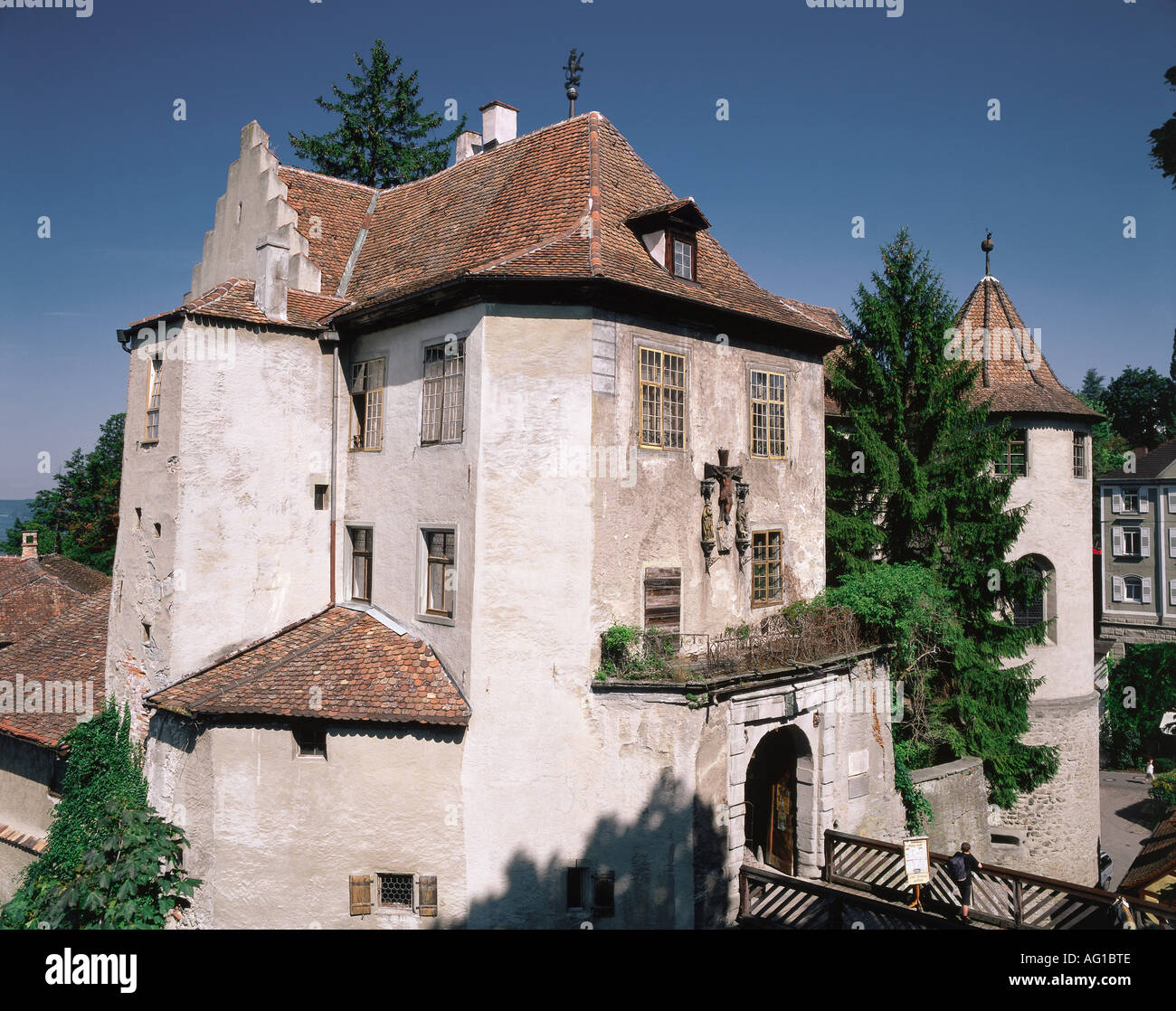 Geografia / viaggi, GERMANIA Baden-Wuerttemberg, Meersburg, edifici, antico castello (Annette von Droste-Hülshoff museo), vista esterna, VII secolo d.c. Additional-Rights-Clearance-Info-Not-Available Foto Stock