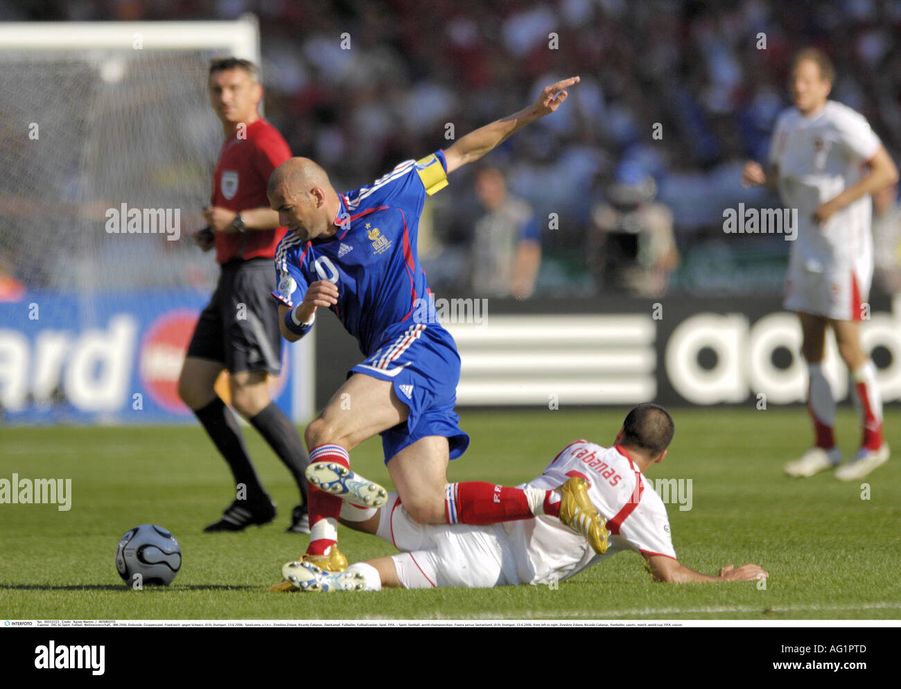 Sport calcio, campionati del mondo, Francia contro la Svizzera, (0:0), Stoccarda, 13.6.2006, Additional-Rights-Clearance-Info-Not-Available Foto Stock
