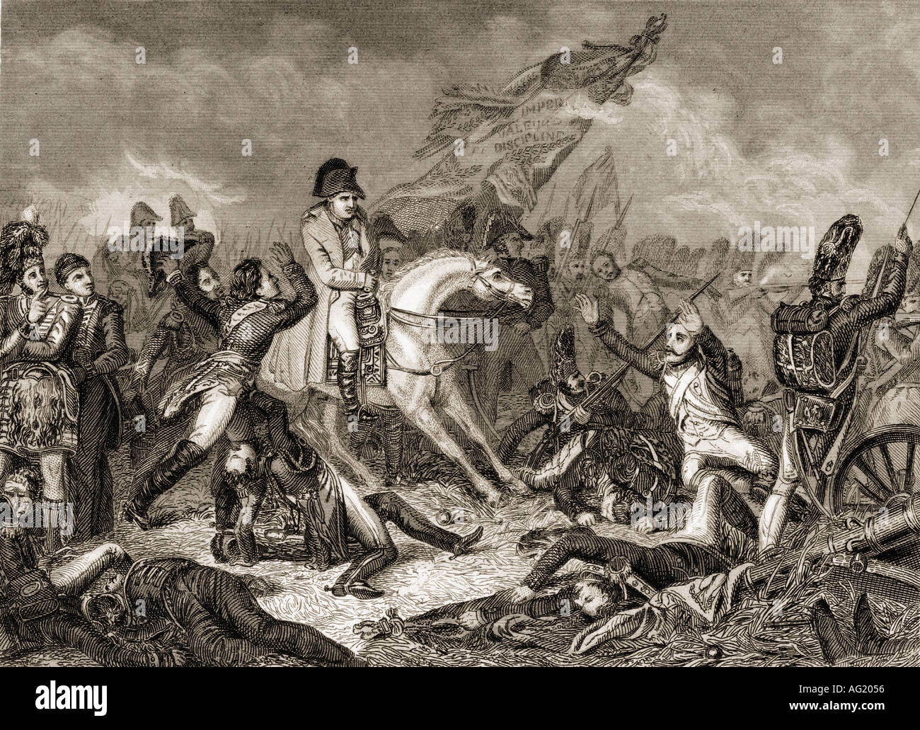 Napoleone Bonaparte, 1769 - 1821. L'imperatore dei francesi. Napoleone a Waterloo, 1815. Foto Stock