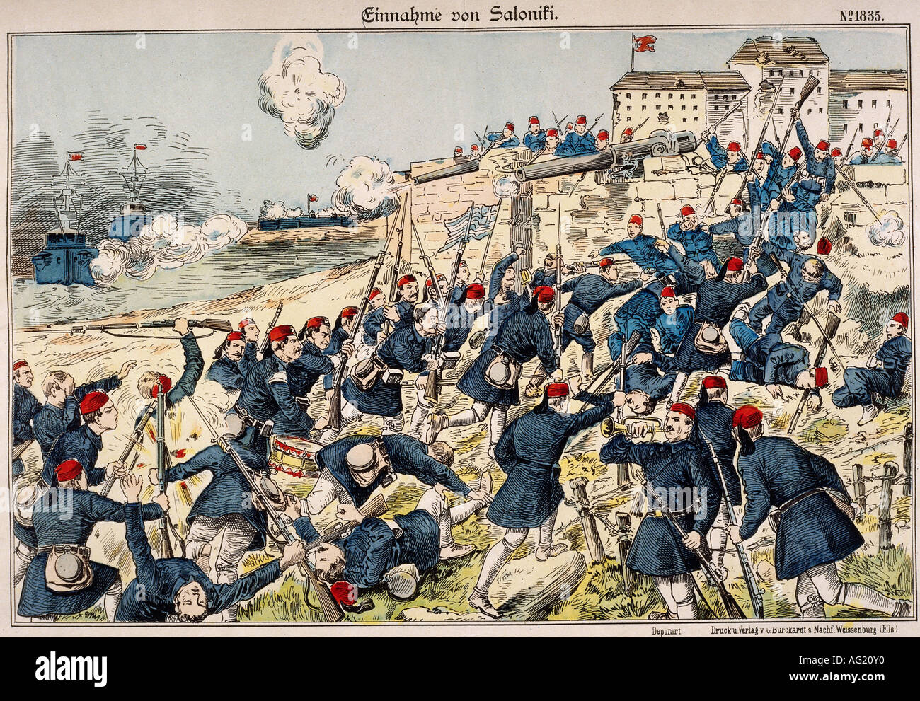 Eventi, Prima guerra balcanica 1912, greco Storming Salonicco, 10.11.