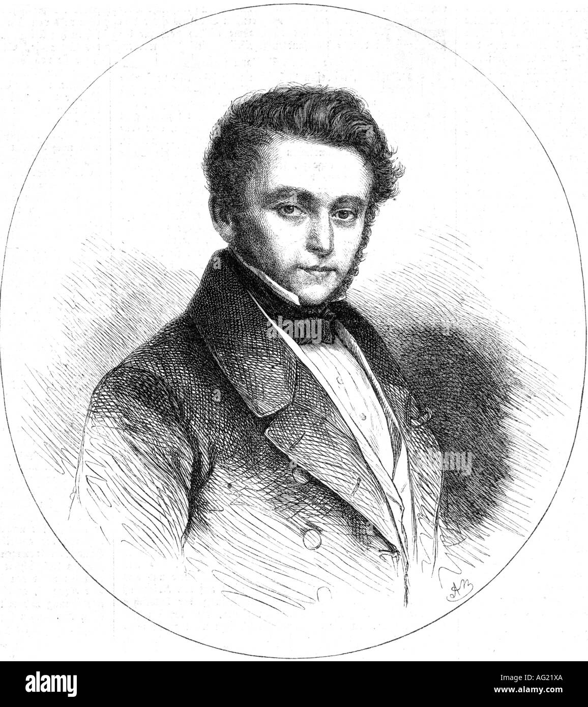 Krüger, Franz, 3.9.1757 - 21.1.1857, pittore tedesco, ritratto, incisione di Adolf Neumann, 1857, 19th secolo, Kruger, Krueger, , Foto Stock