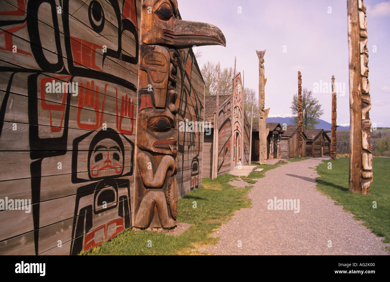 K san villaggio storico Hazelton British Columbia Foto Stock