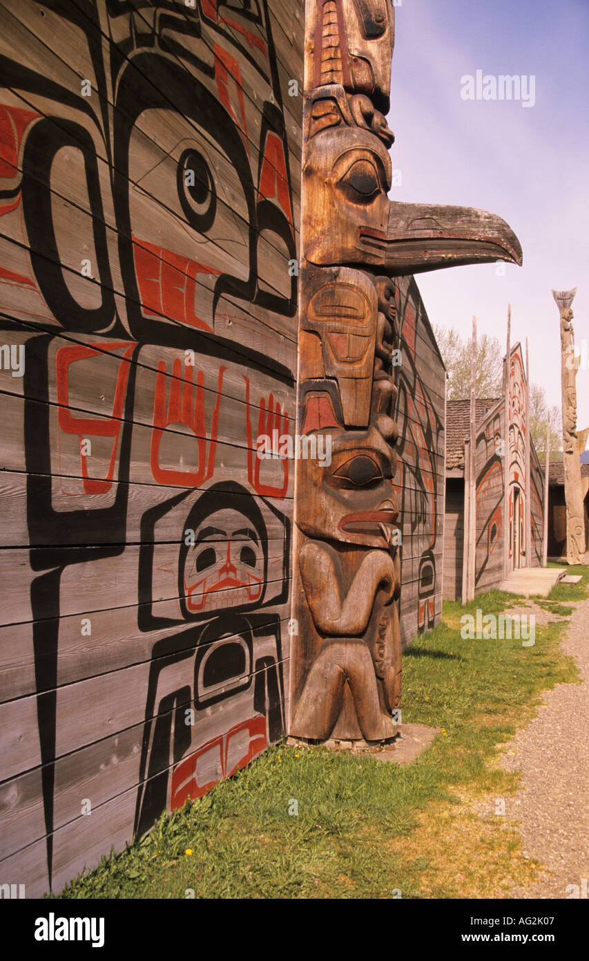 K san villaggio storico Hazelton British Columbia Foto Stock