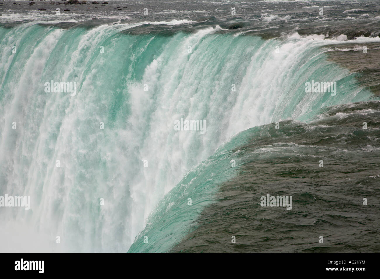 Orlo del canadese o Horseshoe Falls a Niagara Falls Ontario Canada Foto Stock