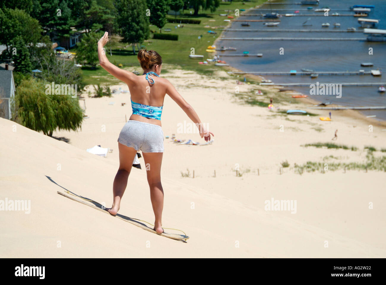 Sleeping Bear Dunes National Seashore Michigan Foto Stock