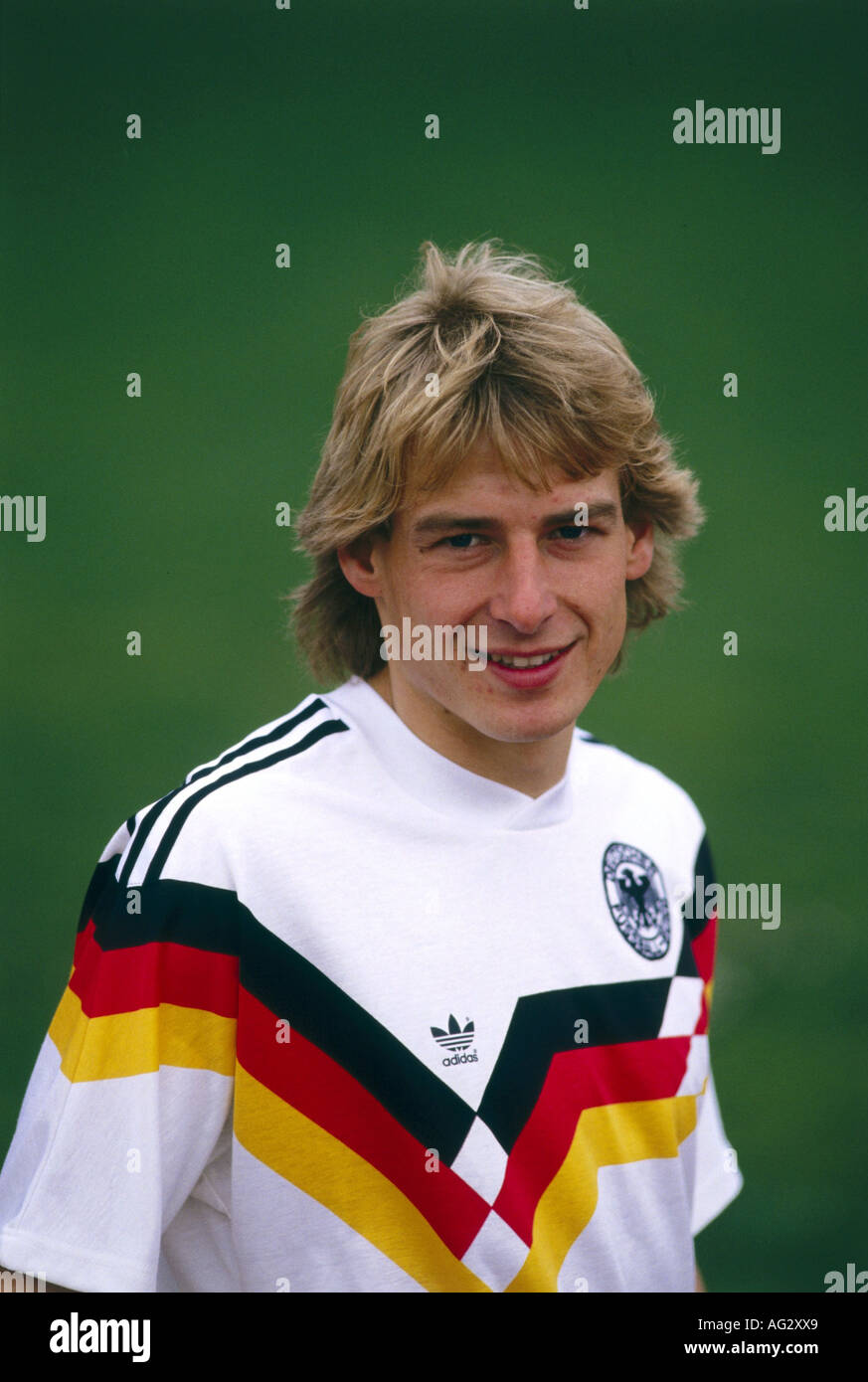 Klinsmann, Jürgen, * 30.7.1964, atleta tedesco (calcio/calcio), ritratto, 1988, Foto Stock