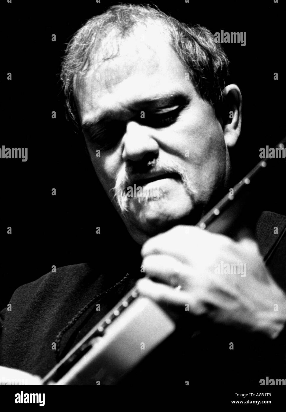Abercrombie, John, * 16.12.1944, musicista americano (Jazz), con e-chitarra, ritratto, live performance, Mannheim, marzo 1997, Foto Stock