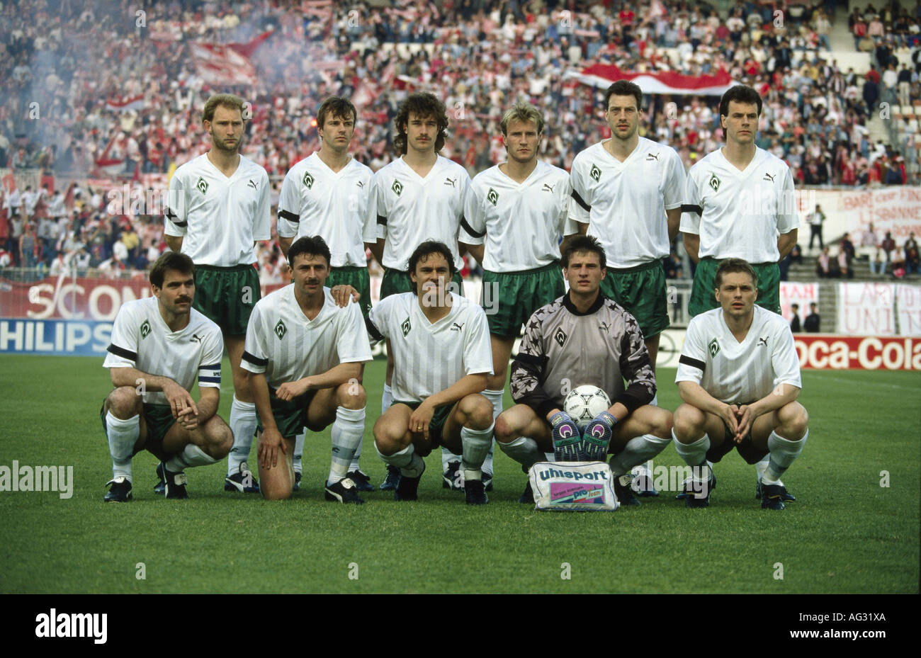 Sport / Sport, calcio, finale europeo di Coppa, SV Werder Brema contro AS Monaco (2:0), Lisbona, 6.5.1992, Foto Stock