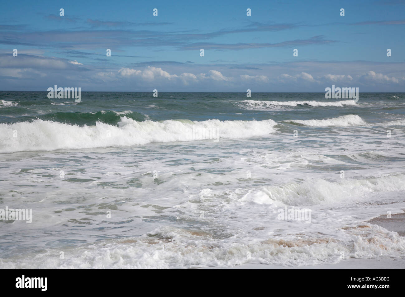 Apollo Beach nel quartiere nord di Canaveral National Seashore sull'Oceano Atlantico sulla costa orientale della Florida Foto Stock