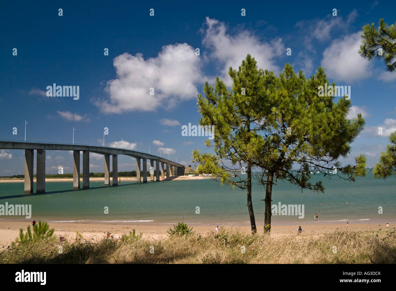 Pont de Noirmoutier da, Fromentine Vendée, Pays de la Loire, Francia Foto Stock