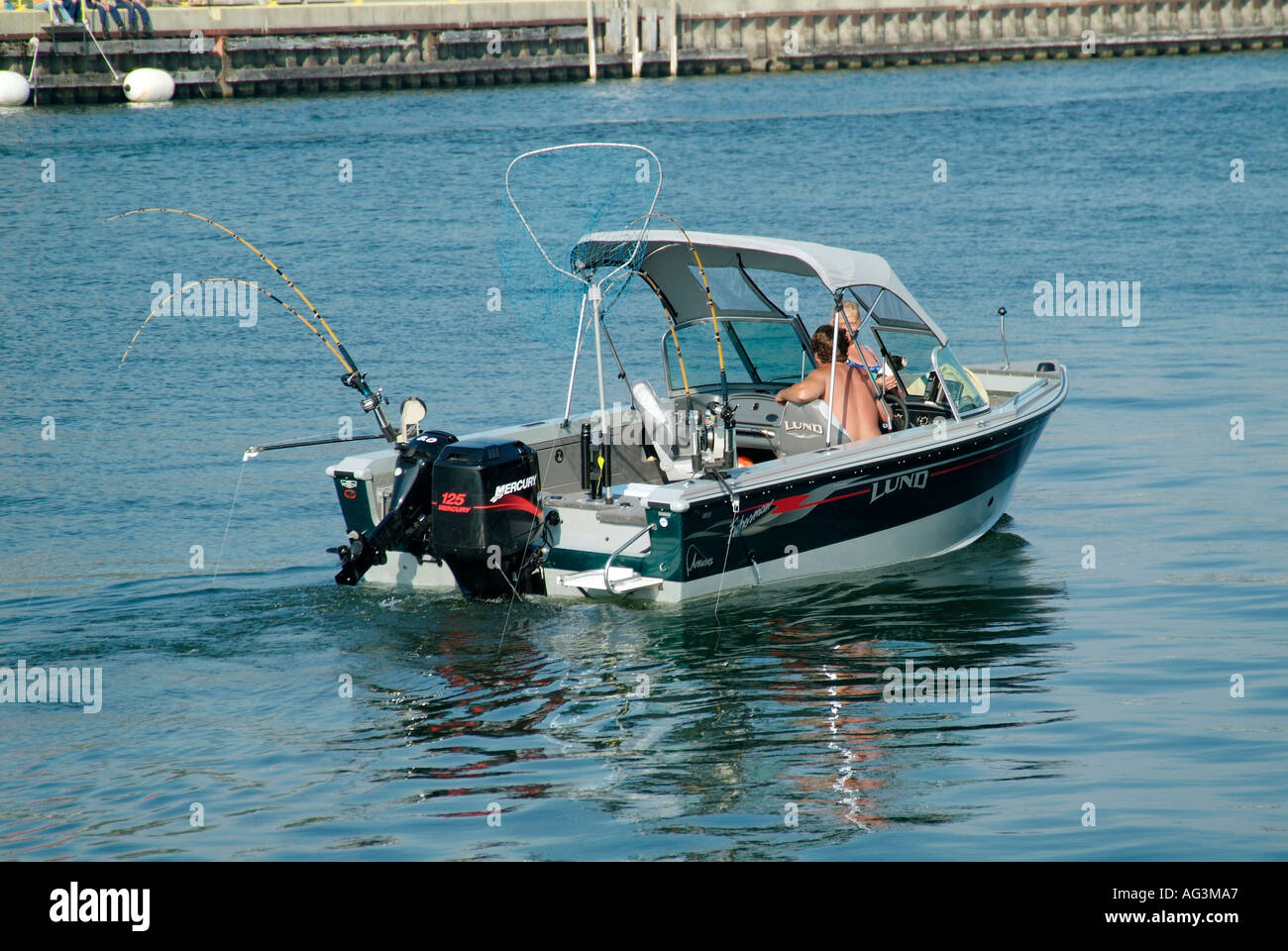 La nautica da diporto sul lago Michigan a Manistee Michigan Foto Stock