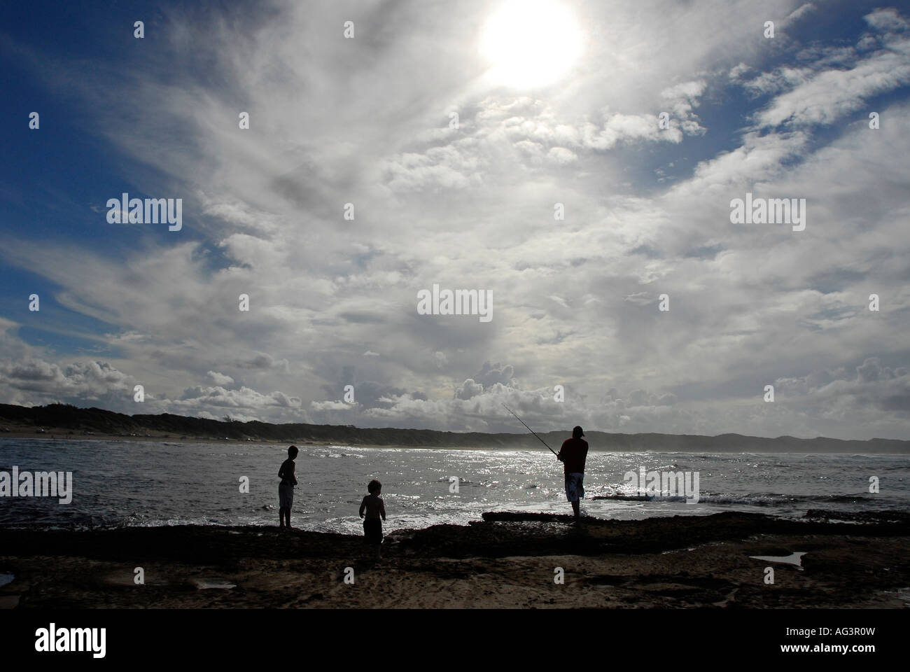 I pescatori della Baia di Sodwana, Sud Africa Foto Stock