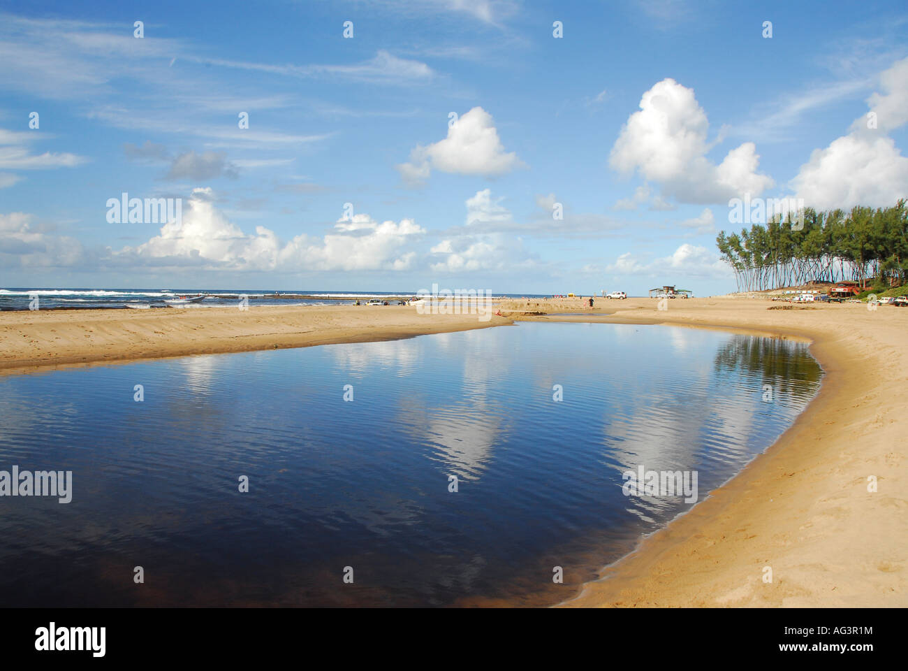 Pool di marea della Baia di Sodwana, Kwazulu Natal, Sud Africa Foto Stock