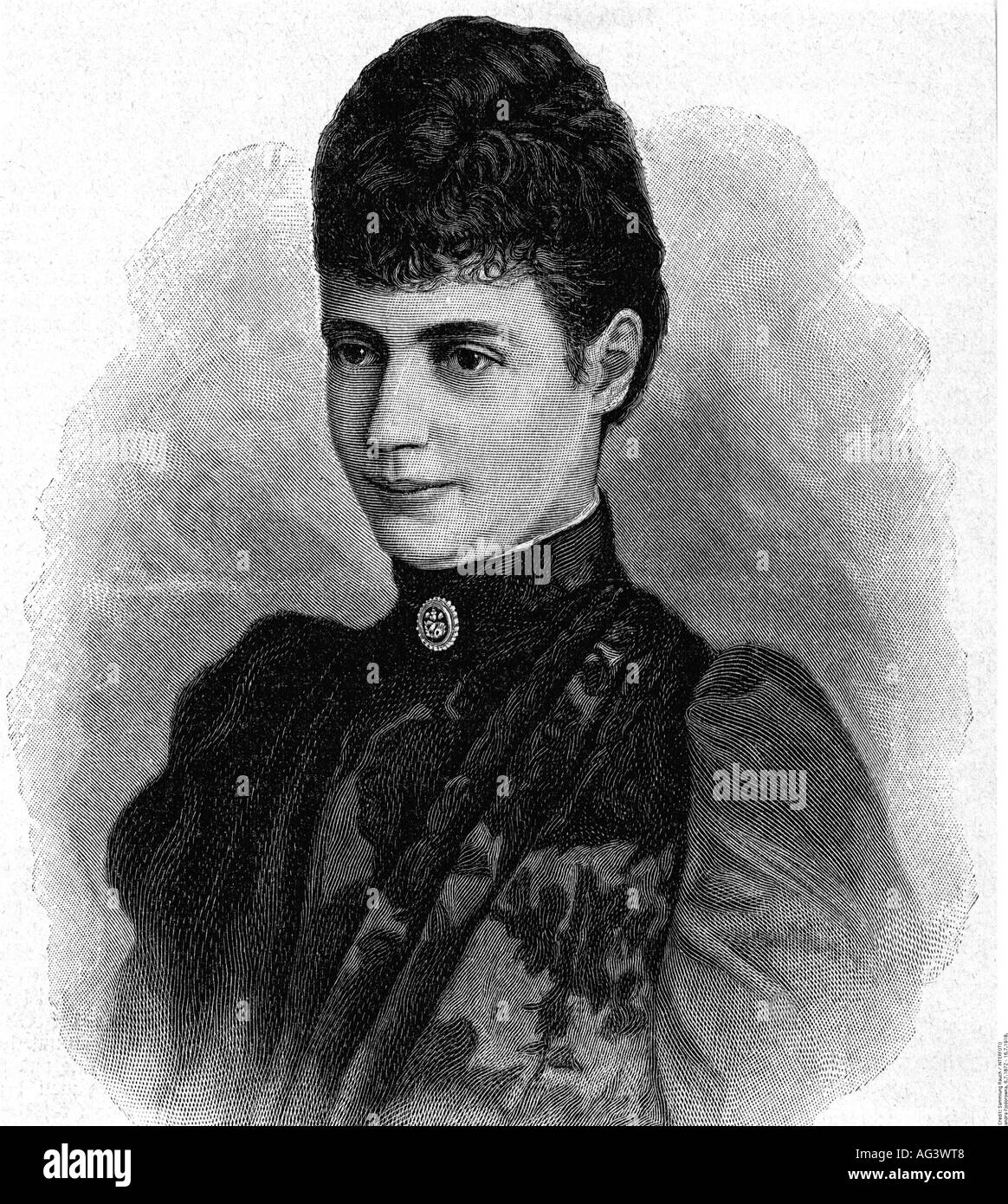 Alexandra Fyodorovna, 6.7.1872 - 16.7.1918, imperatrice di Russia, ritratto, incisione, circa 1895, Alix di Assia, Tsarina, Romanov, , Foto Stock