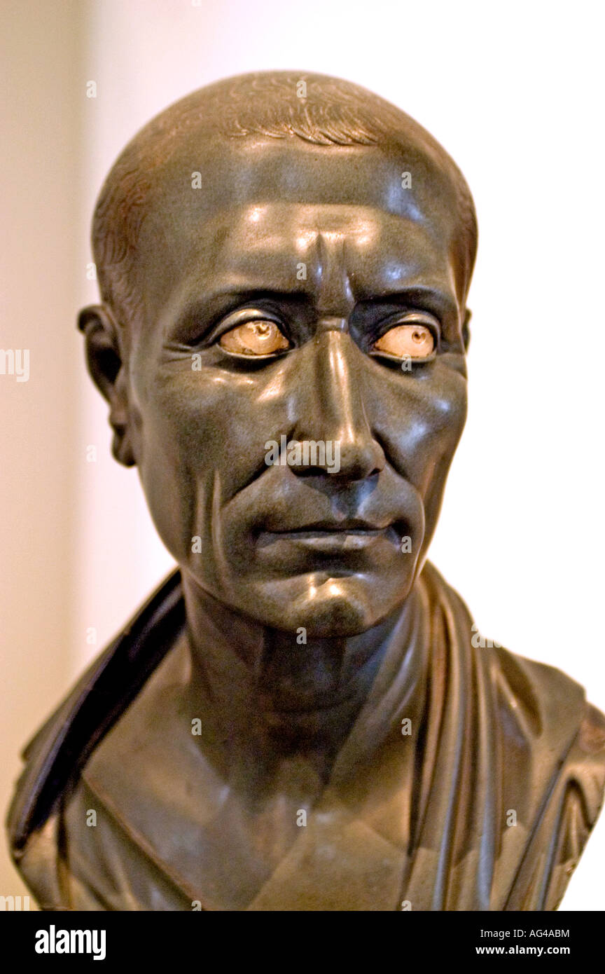 Caio Giulio Cesare 100 BC 44 A.C. Imperatore Romano militare leader politico e uno degli uomini più influenti nella storia del mondo Foto Stock