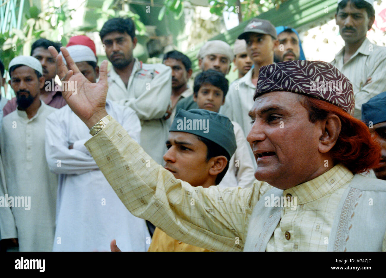 ASB cantanti79435 Qawaali di canto e di sufi kalam canzoni in India Foto Stock