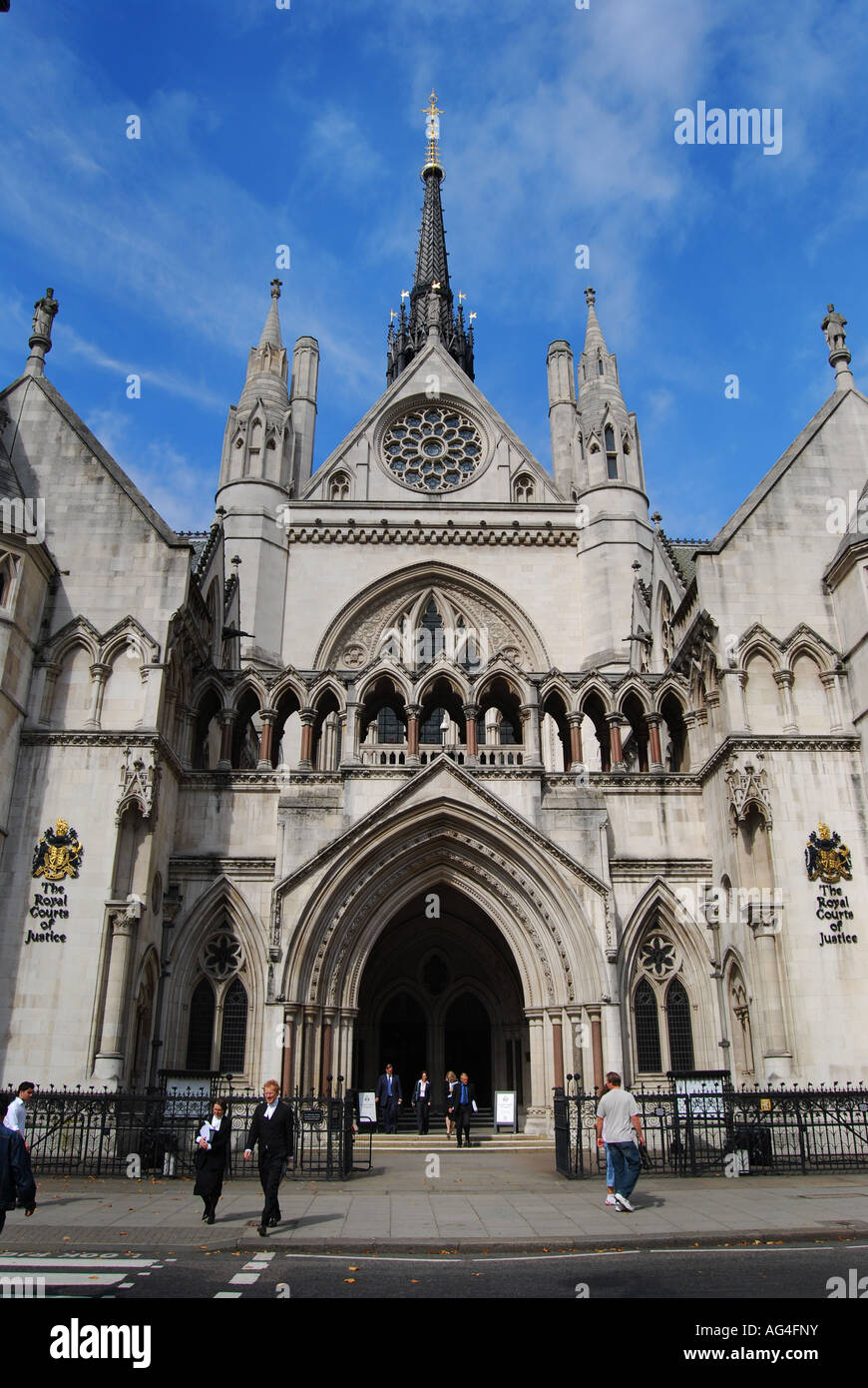 Il Royal Courts of Justice di Londra Foto Stock