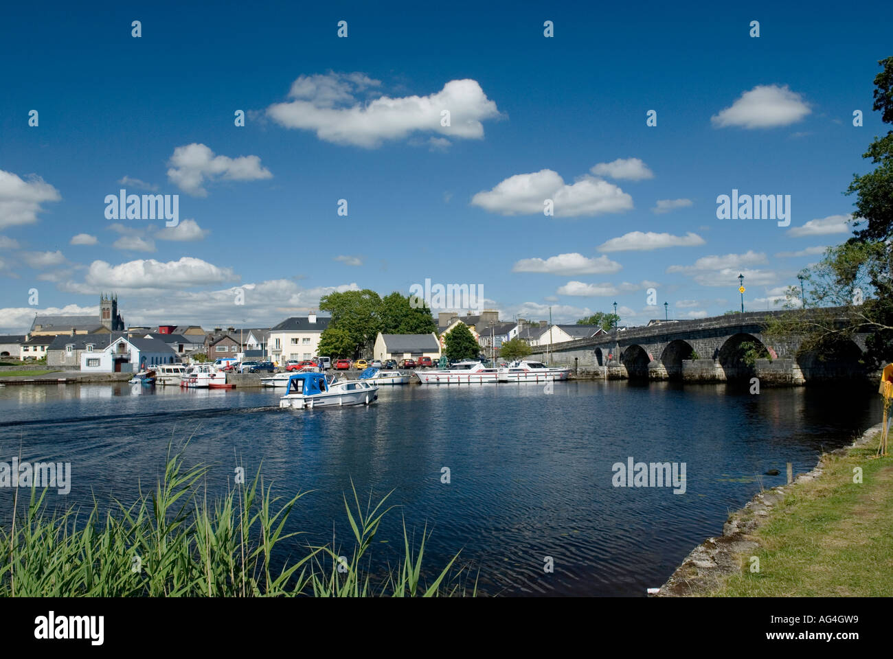 Fiume Shannon Carrick on Shannon Co Westmeath Foto Stock