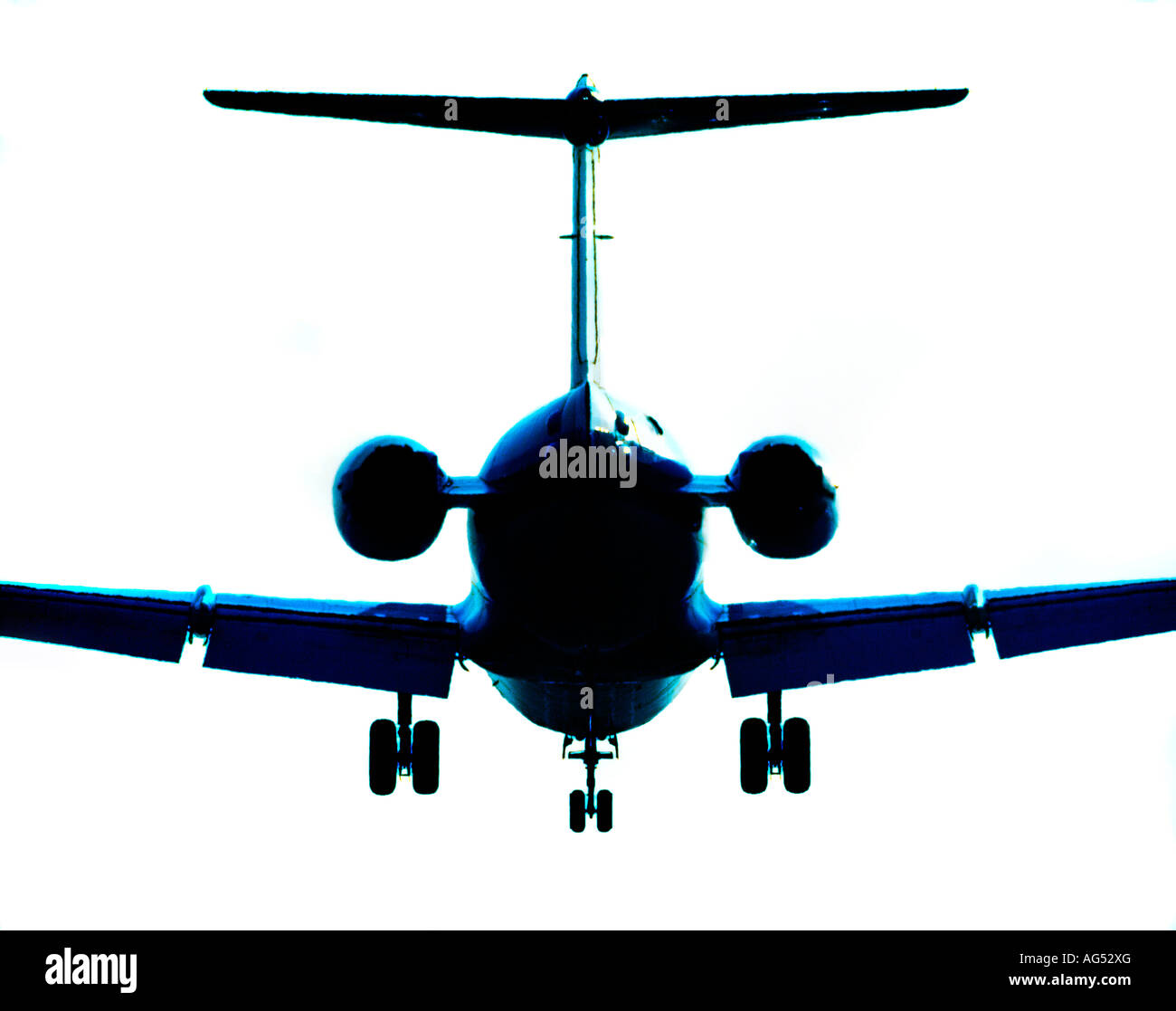 ERJ 145 dettaglio silhouette Foto Stock