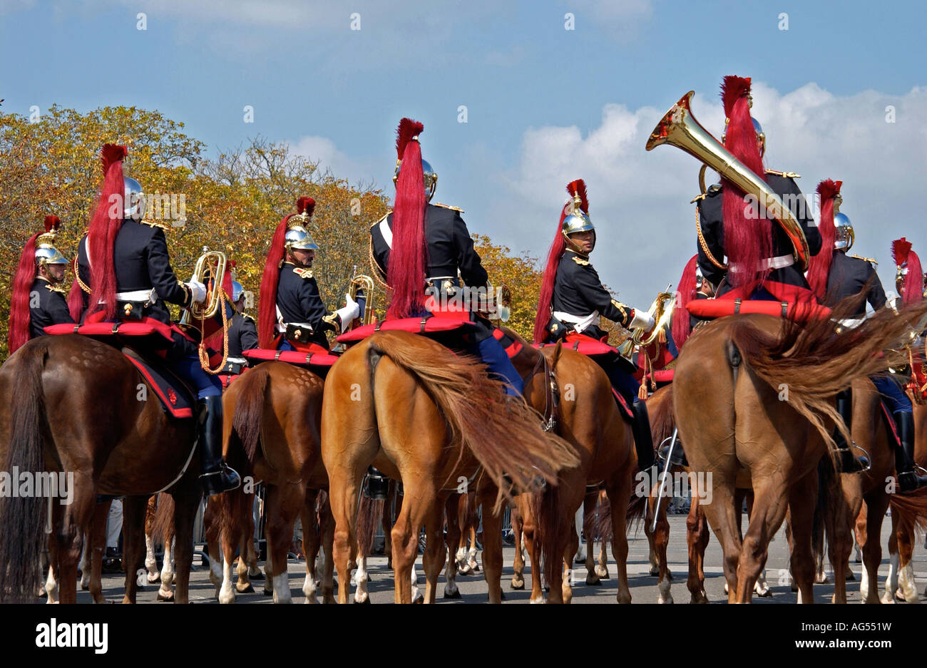 Il repubblicano Horse Guards visualizzare Parthenay Francia Foto Stock