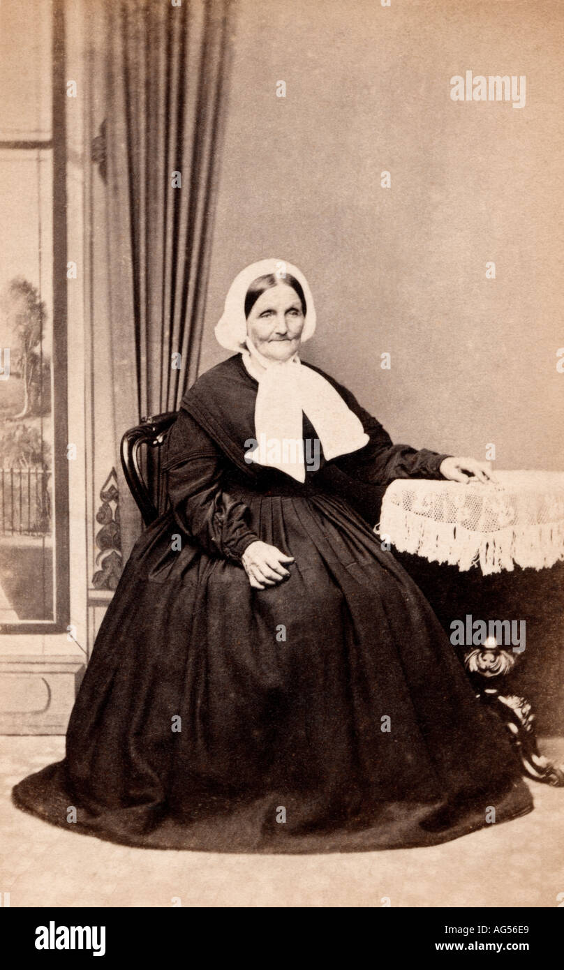 Ritratto di una donna vittoriana circa 1880 Foto Stock