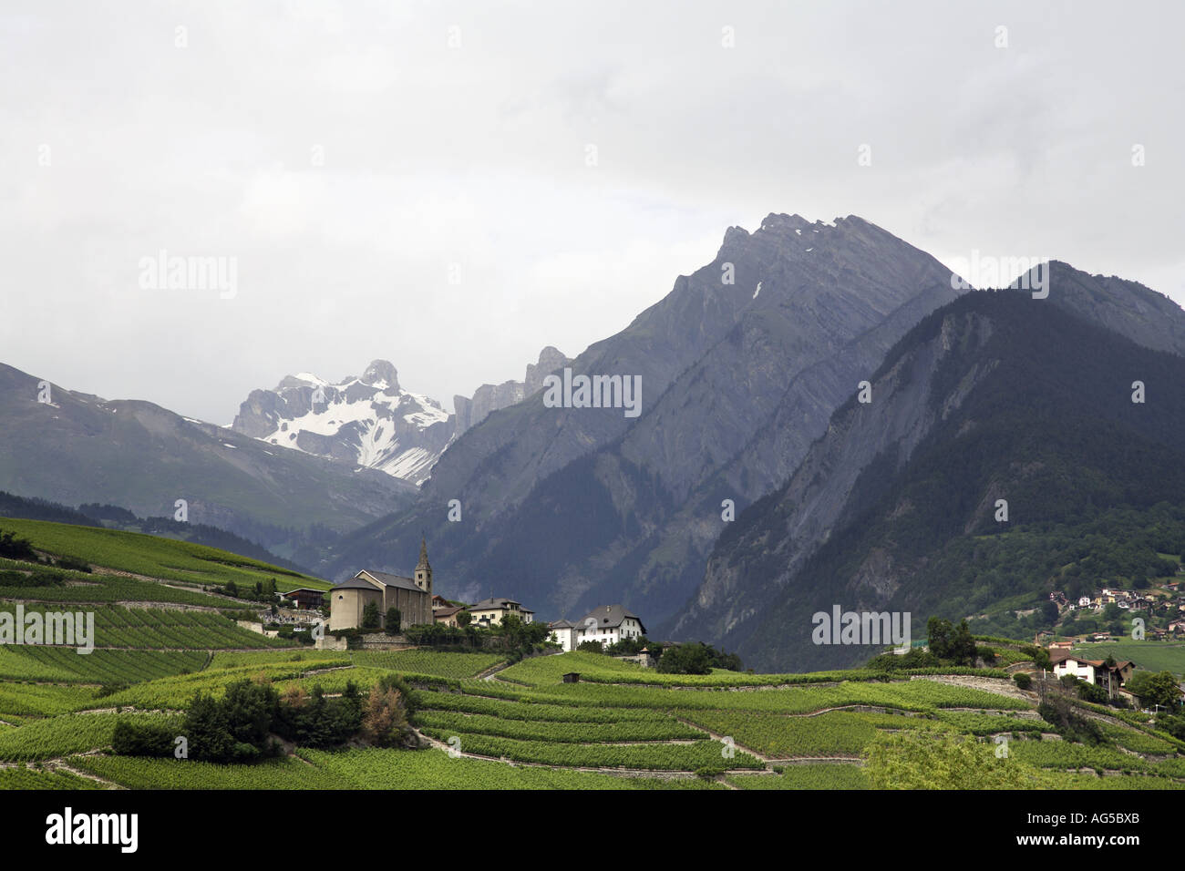 Piccolo borgo in Svizzera Foto Stock